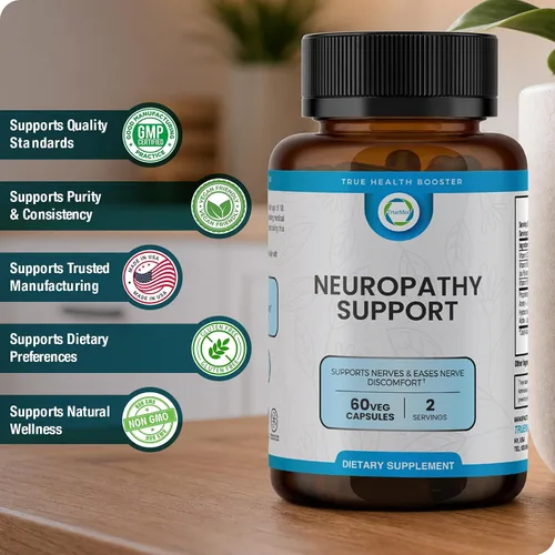 Miniatura 6 de Suplemento para la salud neuropatía neuropatía y nerviosa con vitamina D3, B6, B12, acetil-L-carnitina, ácido alfa lipoico y benfotiamina apoya