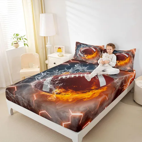 Miniatura 27 de Sábana bajera de galaxia tamaño individual, juego de ropa de cama con purpurina degradado para niños, niñas, niños y mujeres, decoración