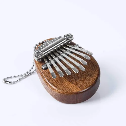 Miniatura 3 de 8 teclas mini kalimba exquisito dedo pulgar piano marimba musical buen accesorio colgante regalo