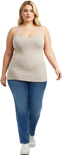 Miniatura 281 de Emmalise Camisola larga casual básica para mujer, con tirantes ajustables, top en capas