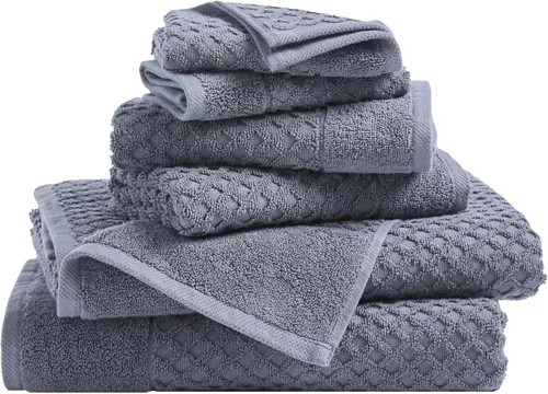 Miniatura 27 de Great Bay Home - Toallas de mano 100% algodón blanco, 6 toallas de baño suaves para manos, altamente absorbentes y de secado rápido, colección
