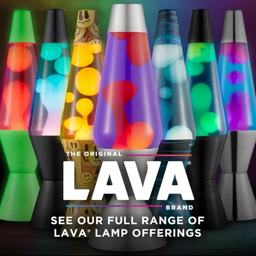 Miniatura 7 de Lava The Original Lamp - 14.5 pulgadas verde neón - Lámpara clásica de movimiento líquido - Líquido naranja y rosa - Artículo #2096