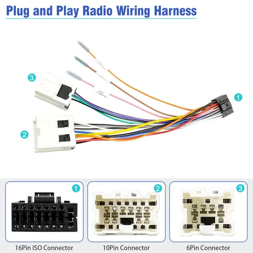 Miniatura 3 de Arnés de cable de radio para conector estéreo Nissan, compatible con Altima Frontier Xterra Murano Armada Pathfinder Quest Infiniti Titan 10Pin 6Pin
