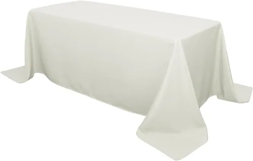 Miniatura 69 de Your Chair Covers - Mantel rectangular de poliéster de 90 x 132 pulgadas, color morado, mantel de boda sin costuras de alta calidad para mesas