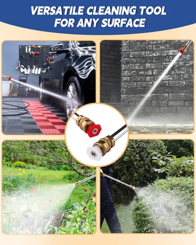 Miniatura 6 de 2026 Upgraded Jet Nozzle Power Washer for Garden Hose, Includes 2 High-Pressure Nozzles and Quick Connectors Hydro Jet High Pressure Washer Tools