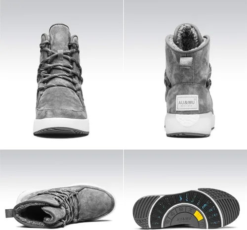Miniatura 3 de AUMU Taurus Botas de nieve de invierno con hebilla de metal y ojales de latón y gamuza