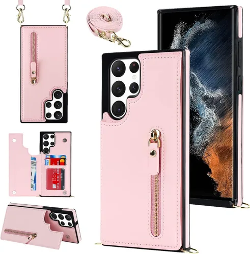Miniatura 9 de Crossbody Phone Case iPhone 12 / iPhone 12 Pro Leather Card Holders Wallet Protective Case Removable Adjustable Leather Strap with Button Compatible