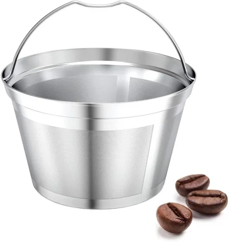 Miniatura 6 de Filtros de café de repuesto reutilizables de 4 a 5 tazas: filtro de café permanente de acero inoxidable que se adapta a la cafetera y la cafetera