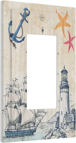Miniatura 125 de Rainbow in the Clouds - Placas de Pared de Doble Interruptor de 2 Posiciones, Panel de Arte Rosa, Cubierta de Interruptor de Luz, Placa Frontal Arco