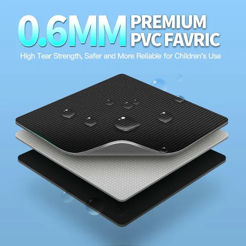 Miniatura 5 de Tobogán acuático inflable para adultos, tobogán acuático 100% de PVC de 21 pies con piscina grande, tobogán ancho con piscina poco profunda