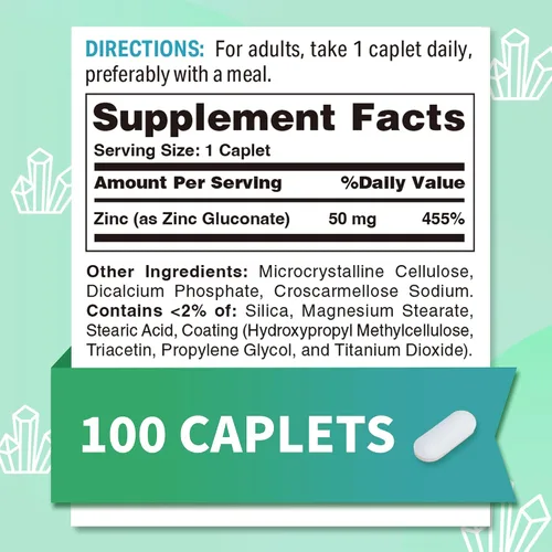 Miniatura 2 de Vitamin World Zinc quelatado de 50 mg - 100 comprimidos, suplemento de zinc quelado de alta potencia y bien absorbido, apoya la salud inmunológica