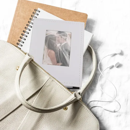 Miniatura 6 de RECUTMS - Álbum de bolsillo de 100 bolsillos 4x6, pequeños álbumes de fotos, páginas blancas, álbum de fotos vertical, álbum de boda, álbum de fotos