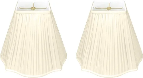 Miniatura 11 de Royal Designs Fancy Square Gather - Pantalla básica plisada para lámpara, beige, 5.75 x 14 x 11.75 pulgadas
