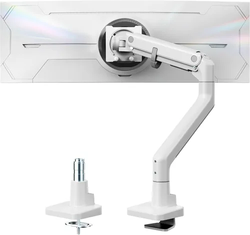 Miniatura 13 de monTEK Brazo de monitor de alta resistencia para pantalla curvada ultraancha de 17-57", soporta hasta 59.4 libras, brazo de resorte de gas