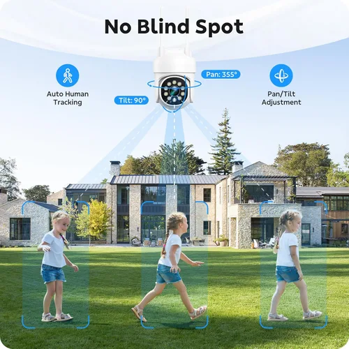 Miniatura 3 de CAMCAMP Sistema de cámara de seguridad de 16 canales, cámaras inalámbricas para seguridad en el hogar, seguimiento automático de 360°, control