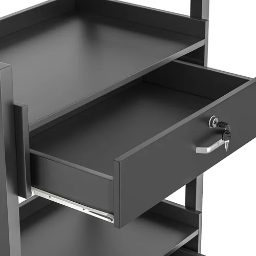 Miniatura 5 de Carrito de gabinete de belleza para salón, carrito rodante de almacenamiento de 2 niveles, organizador de cajones con ruedas, herramientas