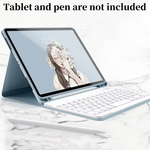 Miniatura 4 de kaidisen Funda con teclado retroiluminado colorido para Galaxy Tab S6 Lite de 10.4 pulgadas con teclado magnético desmontable Bluetooth RGB
