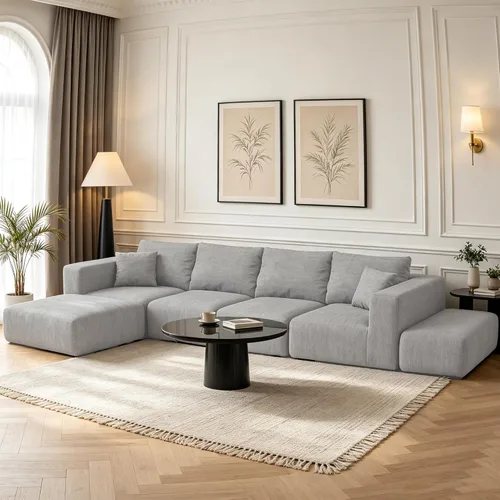 Miniatura 8 de 152" Modular Sectional Sofa,Large Boneless Couches for Living Room,Modern Plush Corduroy,Oversized Cloud Couch Sectional with Deep Seat,No