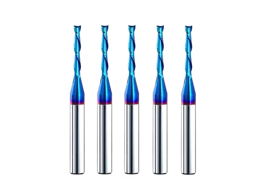 Miniatura 17 de BRD204 Broca de enrutador de inmersión en espiral de carburo sólido 2 flautas corte CNC Router Bits Molino de extremo NACO recubierto 1/8 "CD X 3/4