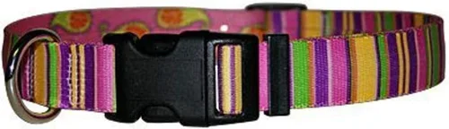 Miniatura 20 de Yellow Dog Design Collar de perro con rayas navideñas, tamaño grande, 1 pulgada de ancho