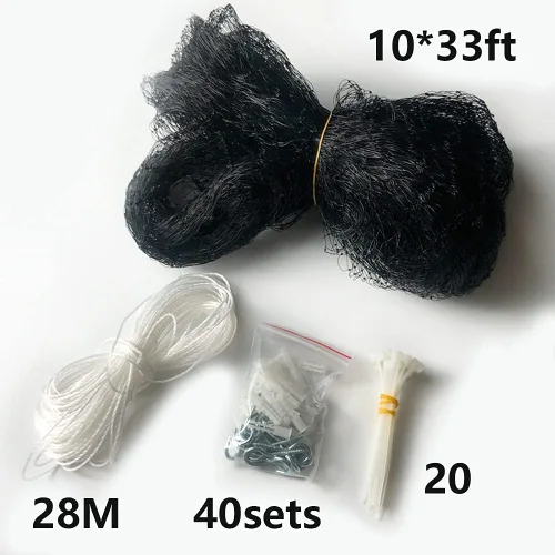 Miniatura 2 de Red de riel de balcón para gatos, red anticaídas para mascotas, malla para balcón de mascotas, malla para cercas para perros, malla de nailon negro