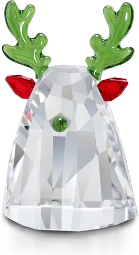 Swarovski Reno navideño Cheers, pequeño, cristales de Swarovski multicolores, parte de la colección Swarovski Holiday Cheers