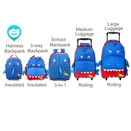 Miniatura 25 de Yodo, Bolsa para almuerzo aislada y mochila preescolar infantil, con correa de arnés de seguridad para niños o niñas, Dinosaur