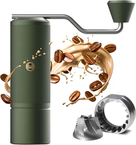 Miniatura 8 de TIMEMORE Molinillo de café manual de acero inoxidable con rebabas cónicas con capacidad de 0.71 oz numérico externo ajustable, molinillo de expressp