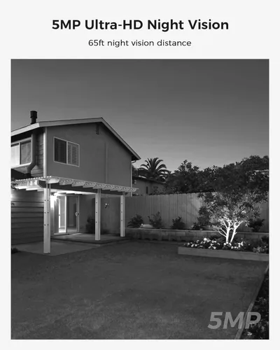 Miniatura 7 de Hiseeu Sistema de cámara de seguridad inalámbrica, 16CH NVR 5MP cámaras WiFi para exteriores, kit de 8 cámaras, sistema de seguridad para el hogar