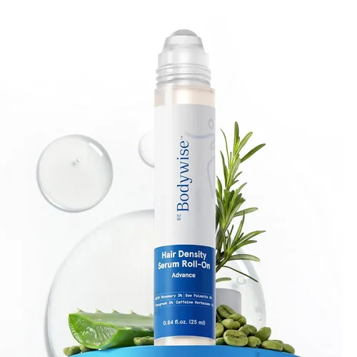 Miniatura 10 de Be Bodywise Advanced Hair Density Roll-On Serum 1.7 fl oz 5% Saw Palmetto, 3% romero, 1% herbasoma de cafeína y 3% fenogreco Suero para el cuero
