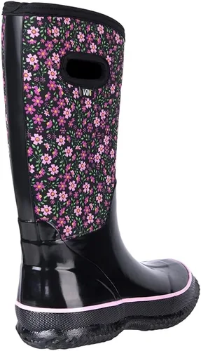Miniatura 5 de WTW - Botas de lluvia que llegan a media pantorrilla para mujer, impermeables, aisladas, de neopreno, botas para cacería, botas de jardín, botas