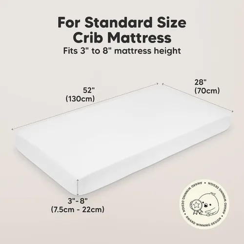 Miniatura 2 de KeaBabies Paquete de 2 sábanas orgánicas para cuna para niños y niñas, sábana bajera ajustable de 52 x 28 pulgadas, funda de algodón de jersey Rosa