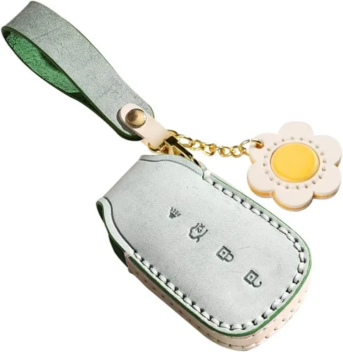Miniatura 16 de ontto Funda para llavero de automóvil para Chevy con protección completa encerada, Verde (3 btn)