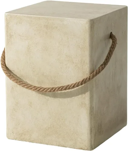 Miniatura 4 de Mesa auxiliar al aire libre, mesa auxiliar rectangular MgO, mesa de centro decorativa para exteriores, balcón, sala de estar
