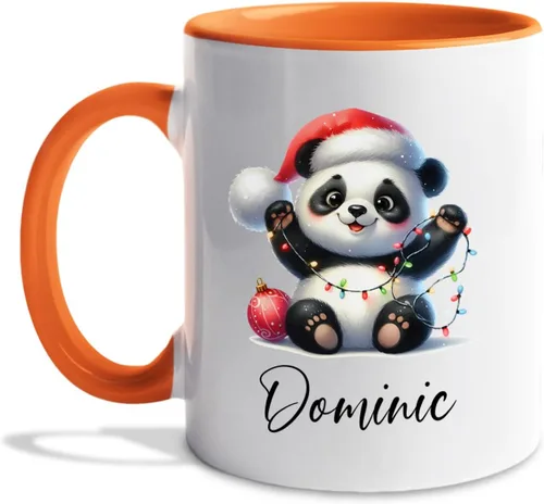 Miniatura 11 de Taza de café de Papá Noel con nombre personalizado – Taza de Papá Noel personalizada, 11 onzas y 15 onzas, bonita taza de cerámica blanca regalo