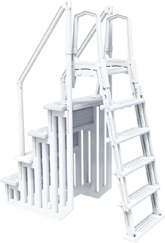 Miniatura 8 de Swimline 87950/87952L Escalera de entrada para piscina de tierra, 52 pulgadas, multicolor Escalera con marco A (Intro)