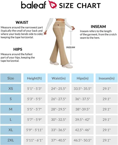 Miniatura 7 de BALEAF Pantalones con forro polar para mujer, resistentes al agua, cruzados, acampanados, corte de bota, senderismo, invierno, al aire libre