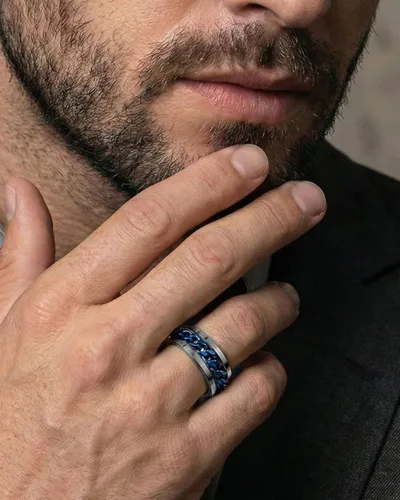 Miniatura 63 de King Ring 8mm Spinner Ring – Fidget Ring for Men & Women – Designed in USA
