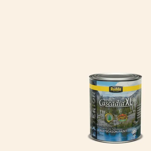Miniatura 121 de Rodda Paint CASCADIA XL - Pintura e imprimación satinada para exteriores en uno, cuarto de galón, color blanco