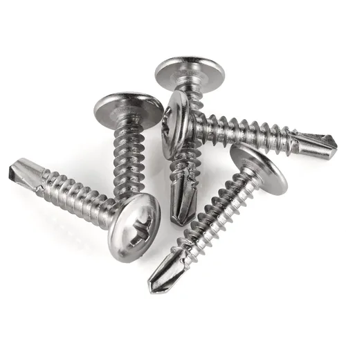 Miniatura 5 de Mellewell Tornillos autoperforantes de cabeza de oblea #8 x 1, tornillos de madera, tornillos de chapa autorroscantes rápidos, acero inoxidable 410
