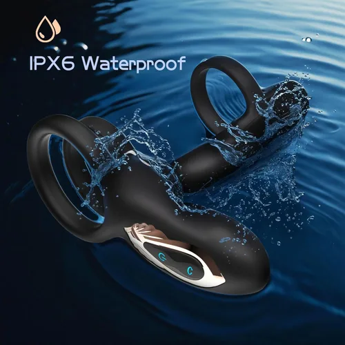 Miniatura 5 de Anillo vibratorio para el pene con estimulador de punto G de giro de 360°, anillo para el pene juguetes sexuales para parejas con 10 modos, juguete