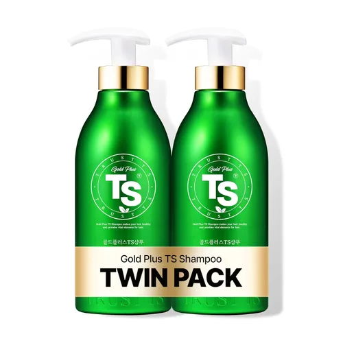 Miniatura 9 de TS Gold Plus Shampoo Champú para pérdida de cabello con biotina, extracto de oro y niacinamida, circulación del cuero cabelludo y cuidado
