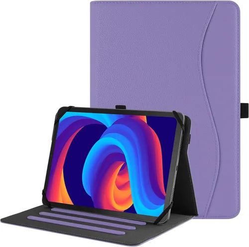 Miniatura 8 de HGWALP Funda universal para tablet de 9, 9.7, 10.1, 10.2, 10.5, 10.9 y 11 pulgadas, funda para tablet con múltiples ángeles de visión con correa