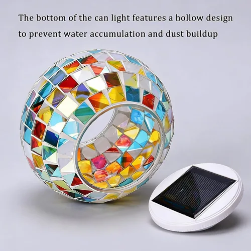 Miniatura 3 de Aukora - Luces de jardín de bola de vidrio con cambio de color a energía solar, lámparas de mesa impermeables para noche, para patio, fiesta
