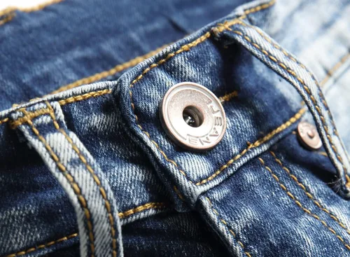 Miniatura 7 de XIMXIMMTIAN Jeans rectos de motociclista para hombre, desgastados, desgastados, ajustados, rectos