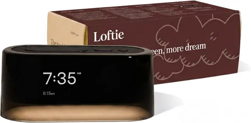 Reloj despertador Loftie con máquina de sonido – Reloj despertador inteligente con luz, ruido blanco, altavoz Bluetooth, máquina de sonido para la