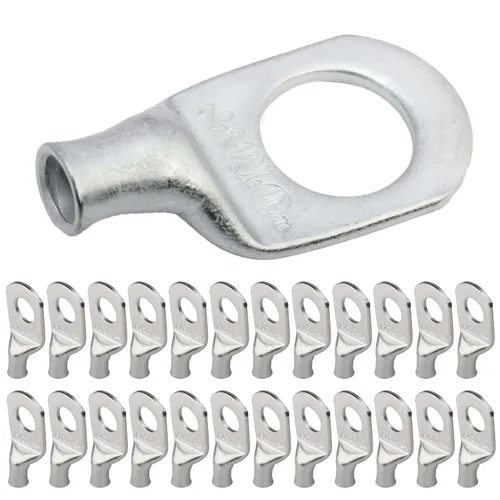 Miniatura 174 de SELTERM 5 piezas terminales de cable de cobre estañado 1/0 AWG perno de 1/2", extremos de cable de batería, terminales de anillo, conectores