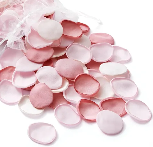Miniatura 20 de Serwalin 300 Unidades de Pétalos de Rosa de Seda, Flores Artificiales para Bodas, Pétalos de Rosa Falsos Marrone, Propuesta para la Canasta de Boda