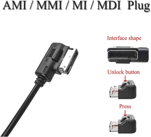 Miniatura 3 de Yoper Adaptador Bluetooth 5.0 compatible con Audi A3 A4 A5 A6 A7 S3 S4 Q3 Q5 Q7 Volkswagen VW 2G 3G 3G+ AMI MMI Port Cable Music Play Connector