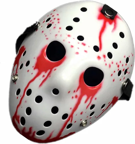 Leprato Máscara de Halloween Retro Espesar Máscara de Hockey de Horror Máscara de Halloween Máscara de Paty Cosplay Máscara de Disfraz